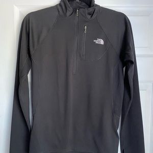 North Face half zip athletic jacket black